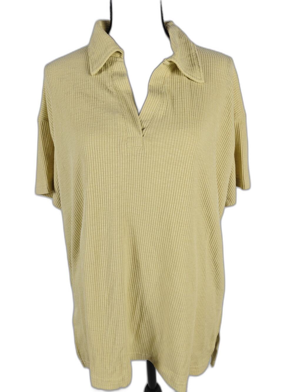 Women’s Jane + Delancey Polo Top Yellow Size M NWT